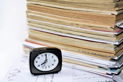 Old books with pen. Stock Photos