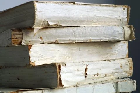 Old books row background Stock Photos