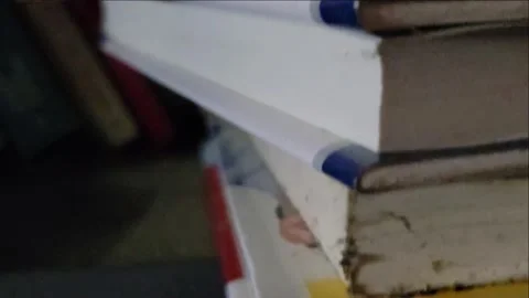 Old Books Stack Video stock 150248423