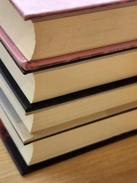 Old books. Stack of old books. Books on the table Stock Photos
