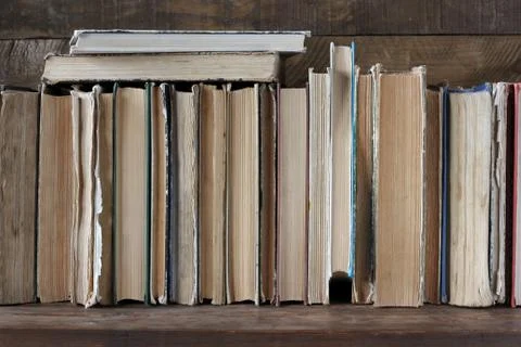 Old books on the table. Stock Photos