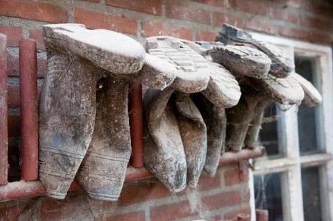 Old boots Stock Photos