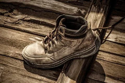 Old boots Stock Photos