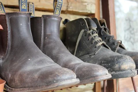 Old boots Stock Photos