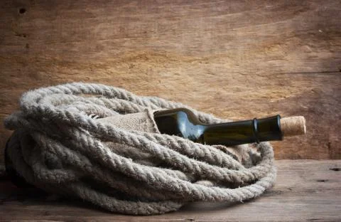 Old  bottle of wine 스톡 사진