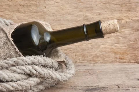 Old  bottle of wine Stock Photos
