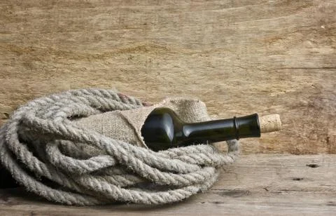 Old  bottle of wine 스톡 사진