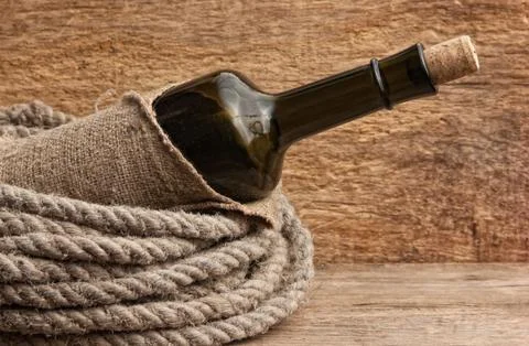 Old  bottle of wine Foto stock