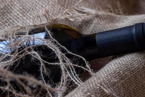 Old bottle of wine. Stock Photos
