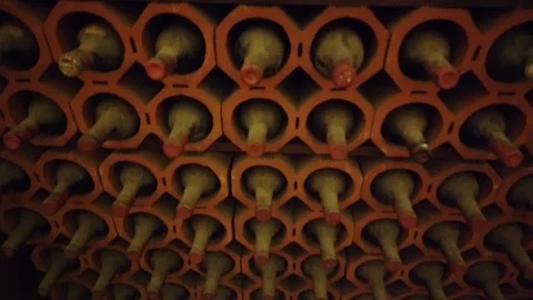 Old Bottles Of Wine Stock Footage 126274006