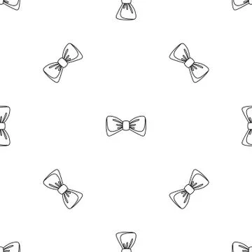 Old bow tie pattern seamless Stock Illustration