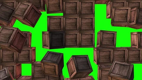 Old Boxes transition. Shipping warehouse ideas about e-commerce. Stock Footage 129291424