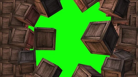 Old Boxes warehouse transition. Shipping ideas about e-commerce. Stock Footage 129291461