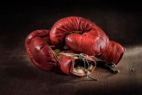 Old Boxing Gloves Stock Photos