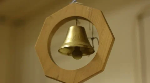 Old brass bell Video stock 46042199
