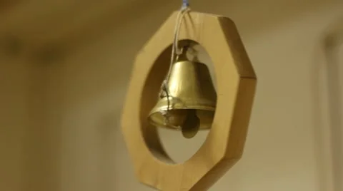Old brass bell Stock Footage 46042226