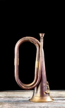 Old Brass Bugle. Foto stock