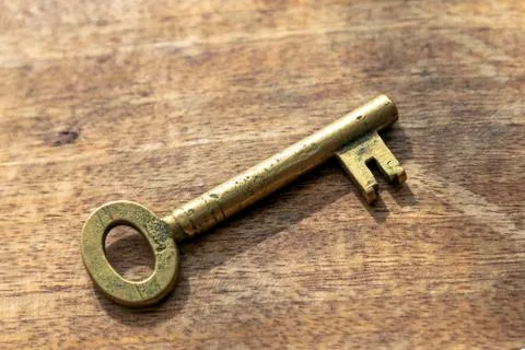 Old brass key Stock Photos