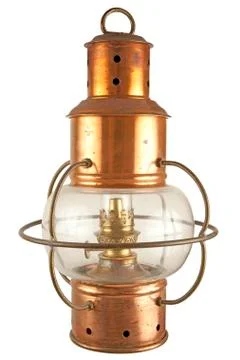 Old brass lantern Stock Photos