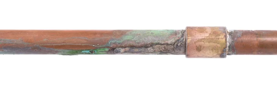 Old brass pipe Stock Photos