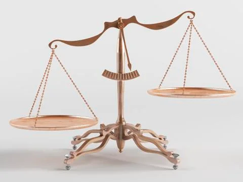 Old brass scales Illustration
