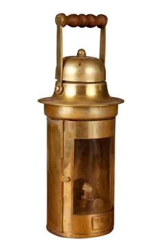 Old brassy lantern Stock Photos