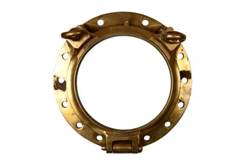 Old brassy window Stock Photos