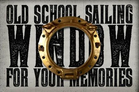 Old brassy window Stock Photos