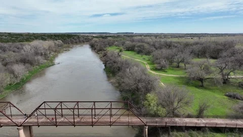 Old Brazos Point Bridge Stock Footage 268350071