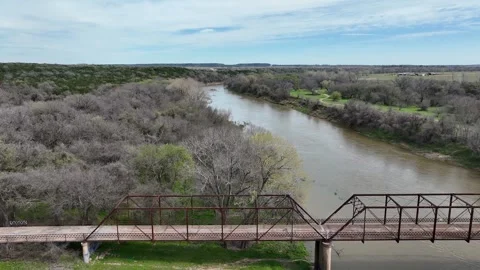 Old Brazos Point Bridge Stock-Footage 268368740