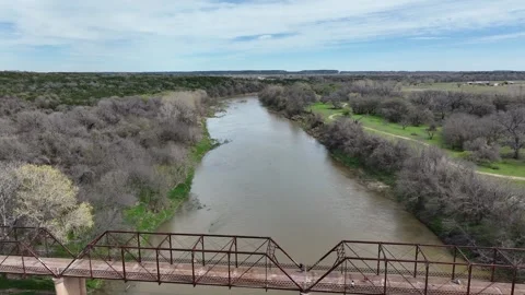 Old Brazos Point Bridge Stock-Footage 268429650