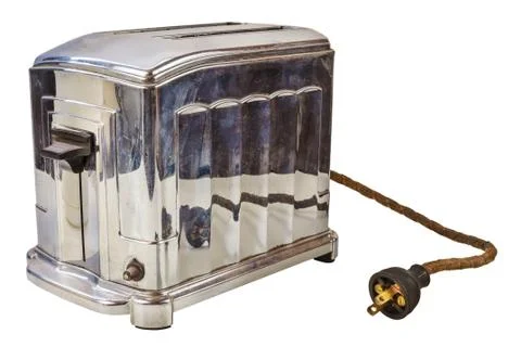 Old bread toaster isolated on white Stock Photos