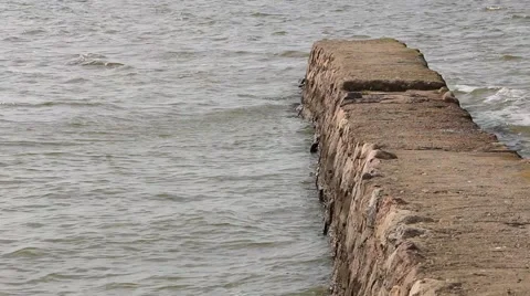 Old breakwater 스톡 동영상 41177631