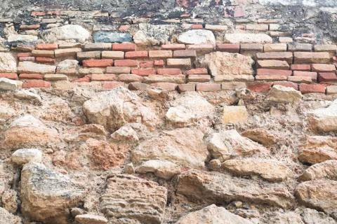 Old brick and stone wall. Stock Photos