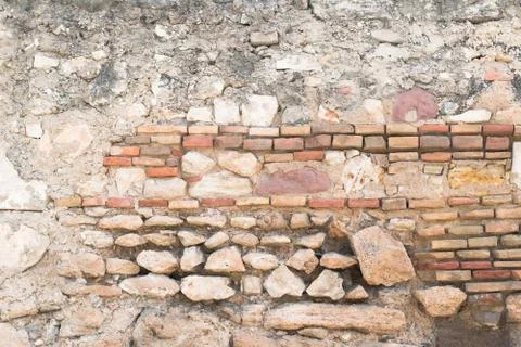 Old brick and stone wall. Stock Photos
