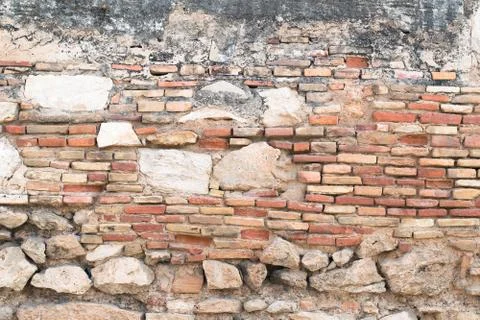 Old brick and stone wall. Stock Photos