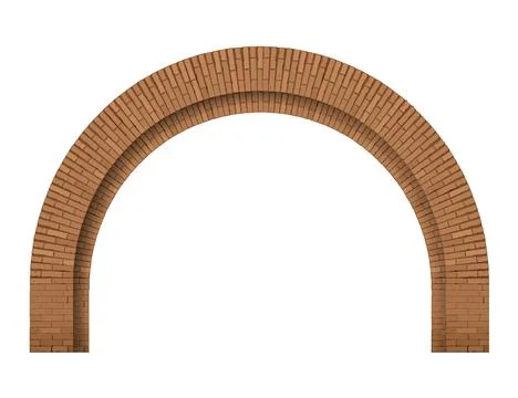 Old brick arch loft facade Old brick Stock Illustration