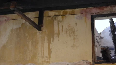 An old brick burnt building Stock Footage 219943018