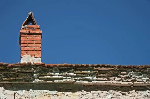Old brick chimney Stock Photos