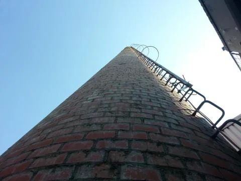 OLD BRICK CHIMNEY Stock Photos