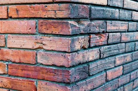 Old brick conner wall background Stock Photos