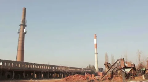 Old brick factory Stock Footage 8983757