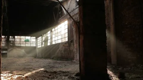 Old brick factory interior _2 Stock Footage 8983852