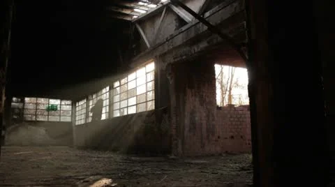 Old brick factory interior _3 Stock Footage 8983875