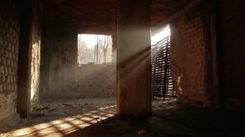 Old brick factory interior _6 Stock Footage 8983930