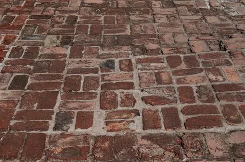 Old brick floor background Stock Photos