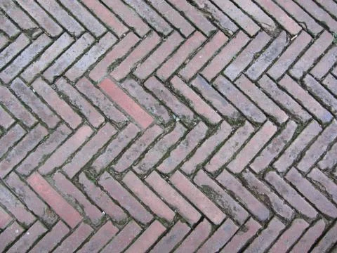 Old brick footpath background Stock Photos