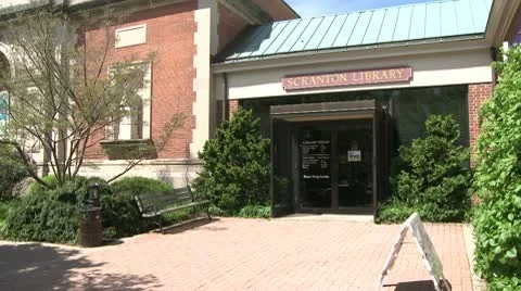 Old brick library (2 of 2) Stock Footage 10774522