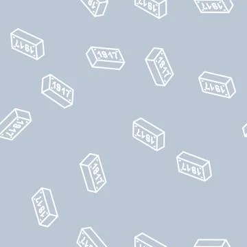 Old brick line vector seamless pattern Stockillustratie