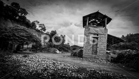 The old brick manufacturing kiln Stock Photos